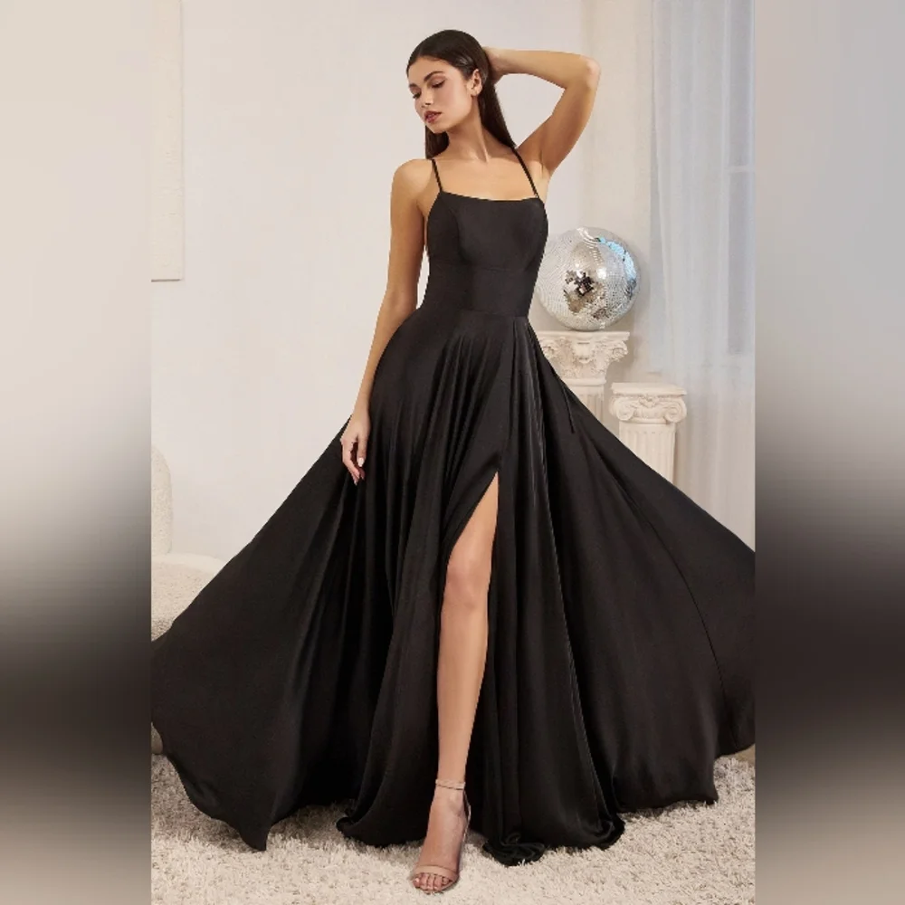 black crop dress pants Purple Mermaid Sexy Satin Off The Shoulder Black Girls Slay Women Long –  bridalsew main image 0